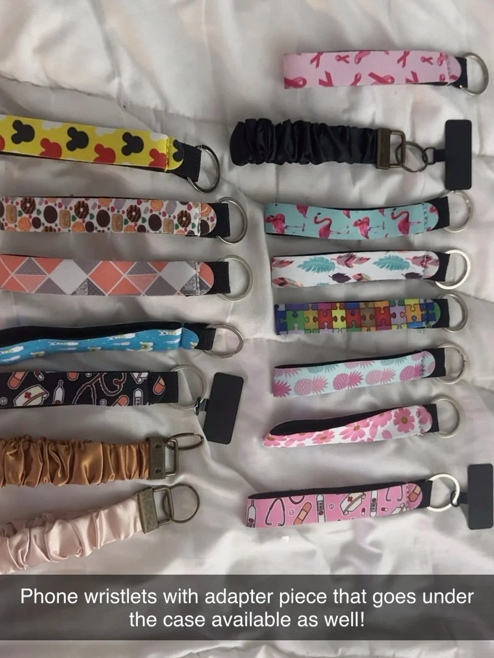 Kids Pink Flamingo and Pineapple Phone Wristlet Strap price for each one